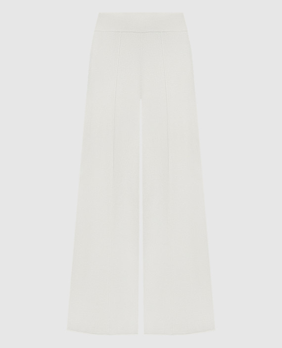 Ilaria beige pants made of cashmere with lurex