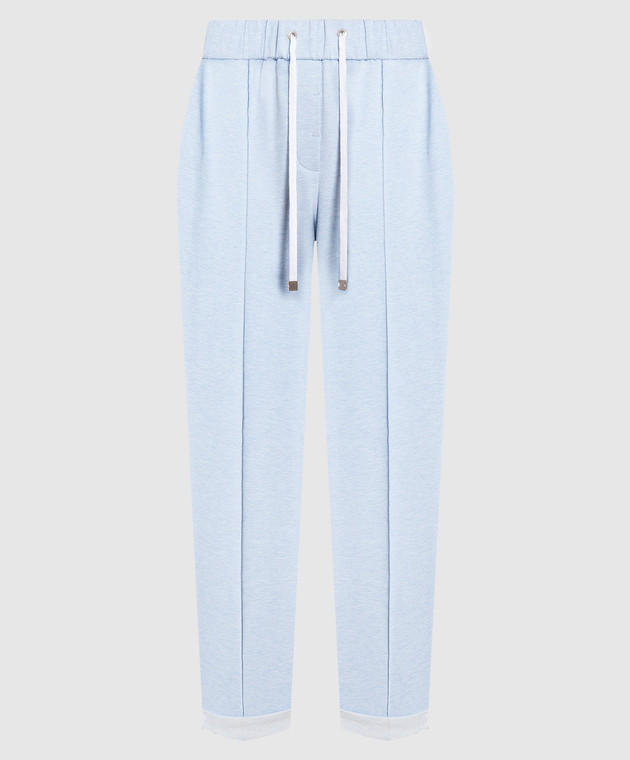 Peserico Blue pants with lapels P04676J00D02379