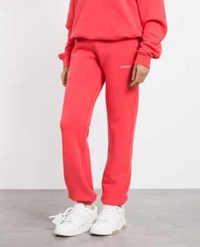 Off-White Червоні джогери з принтом логотипу OWCH006S23JER001
