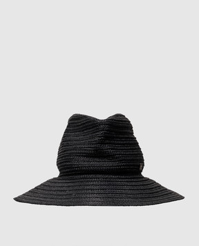 Toteme Черная плетеная шляпа с логотипом 222897805
