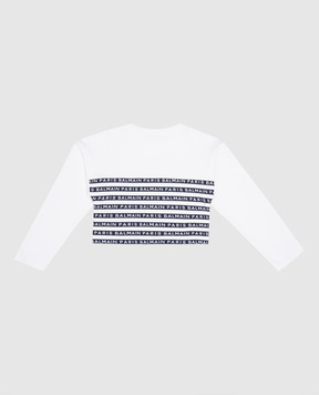 Balmain Детский белый свитшот в полоску с логотипом BU4A20Z1909410