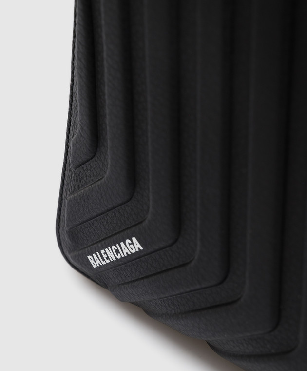 Balenciaga - Черная сумка через плечо с фактурным тиснением