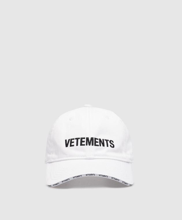 Vetements White cap with logo embroidery UE54CA180W