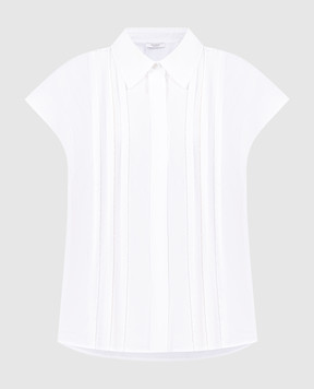 Peserico Біла блуза з ланцюжком моніль S0674908928