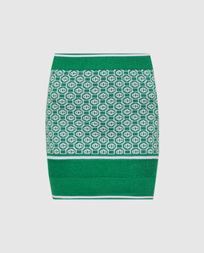 Casablanca Зеленая юбка мини в логотипе WF23KW49801