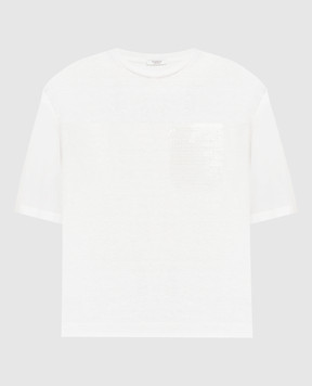 Peserico Белая футболка с пайетками S06166J0Q1A0330