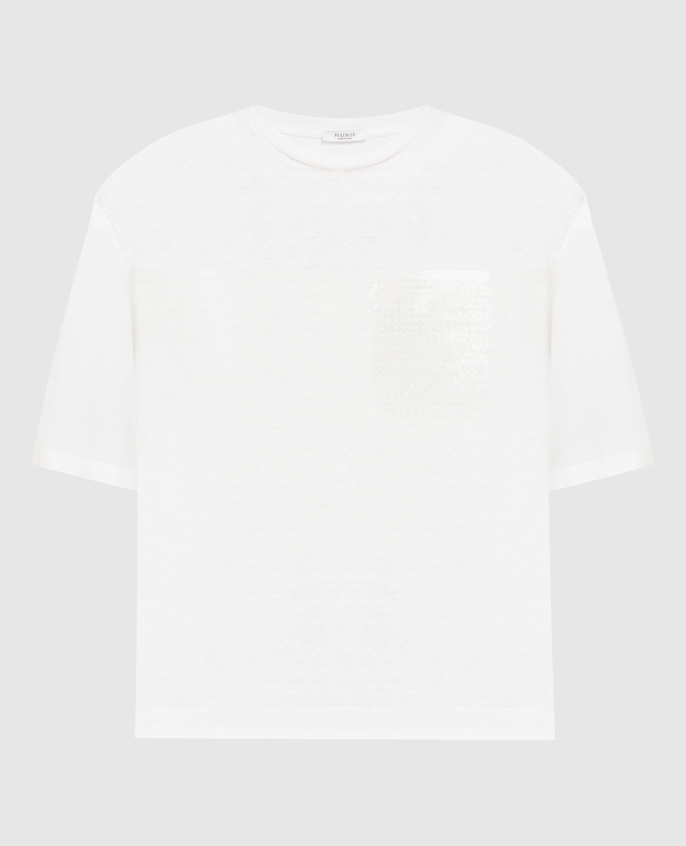 

Белая футболка с пайетками, Белый, Футболки
