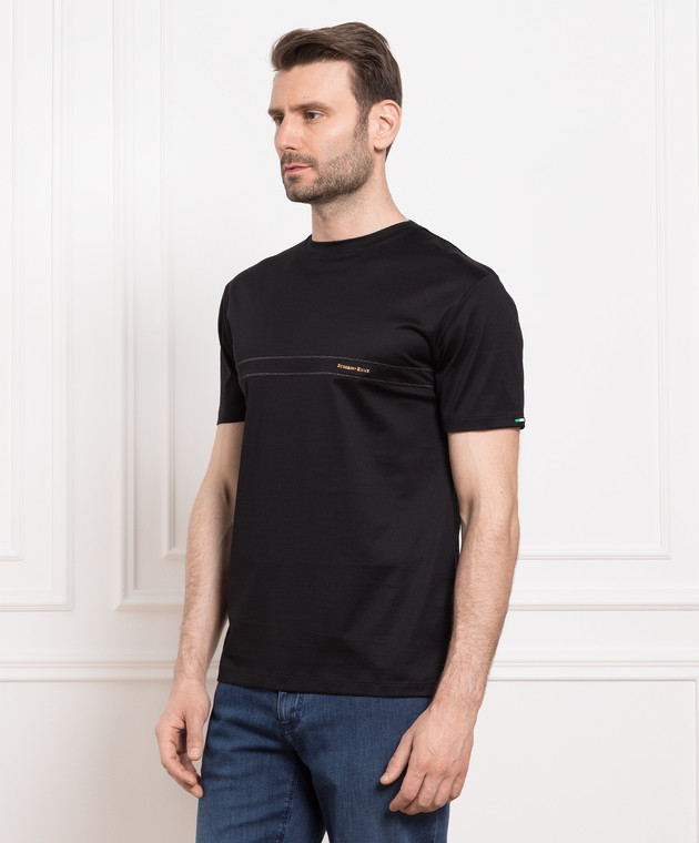 Stefano Ricci Black t-shirt with logo MNH3202370TE0001 image 3