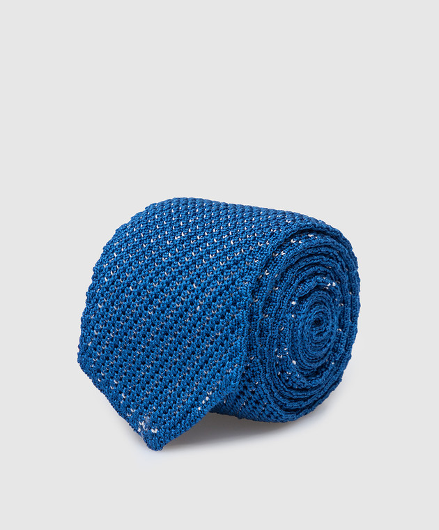 Stefano Ricci Дитяча синя краватка з шовку YCRM3600SETA
