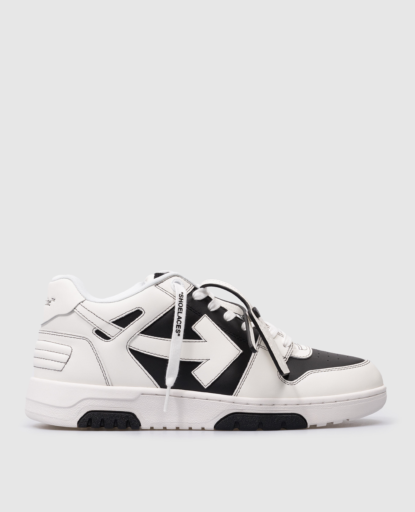 OUT OF OFFICE white leather sneakers with logo