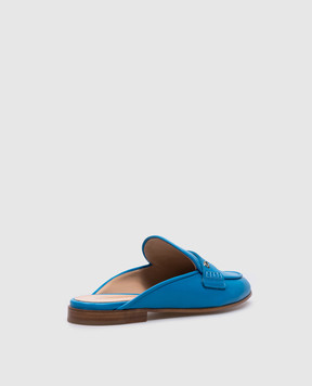 Gianvito Rossi Блакитні шкіряні мюлі Florio G9188051CUO