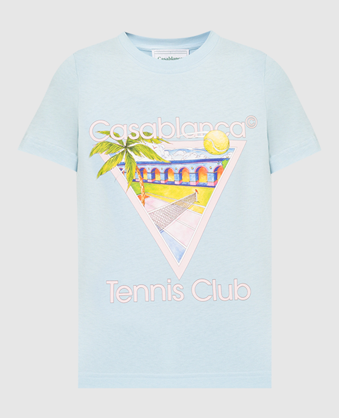 

Голубая футболка с принтом логотипа Tennis Club, Голубой, Футболки