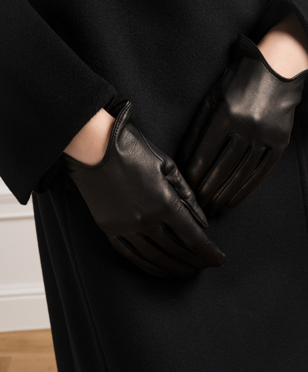 Caridei Черные кожаные перчатки 10720 изображение 2