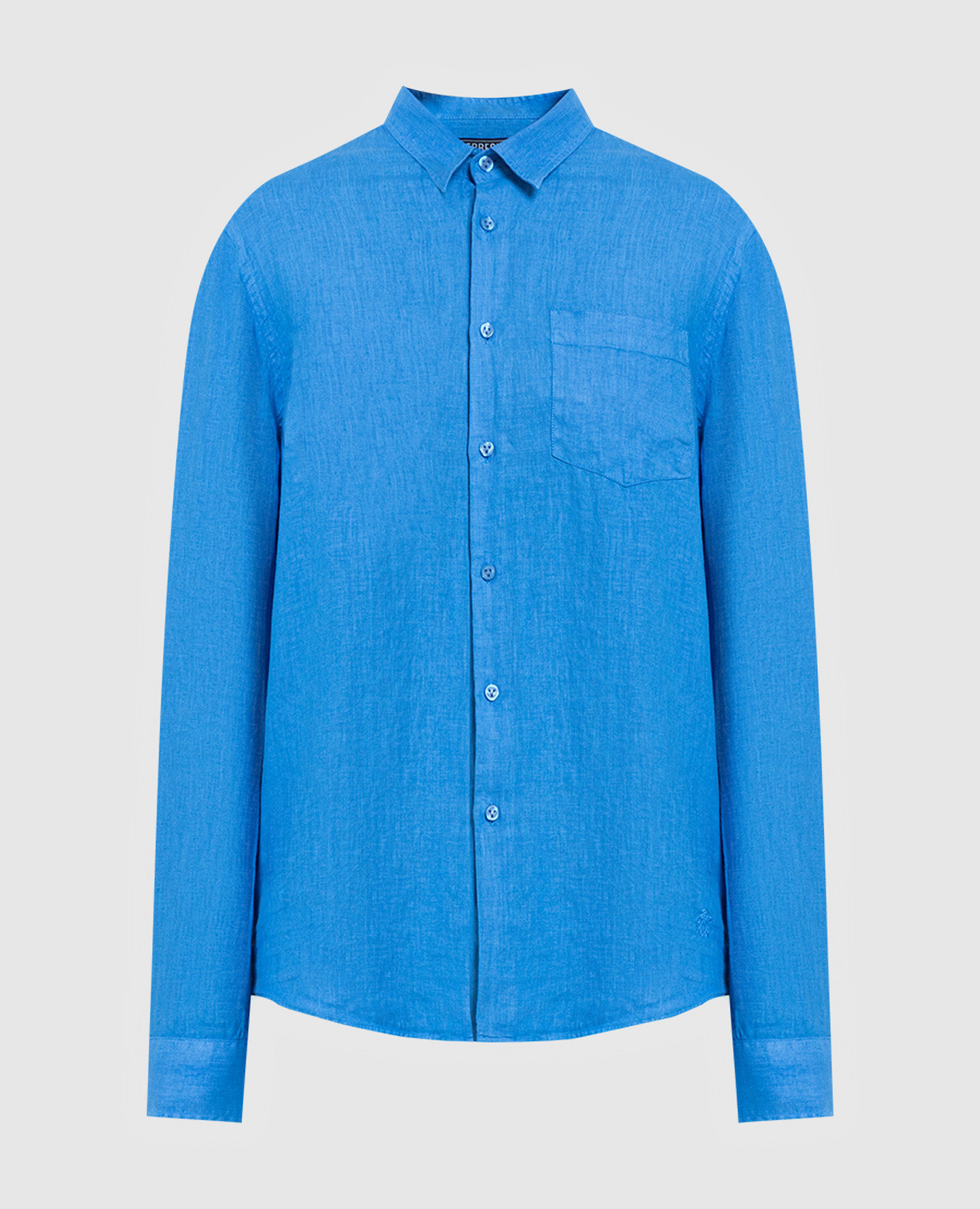 Caroubis blue linen shirt