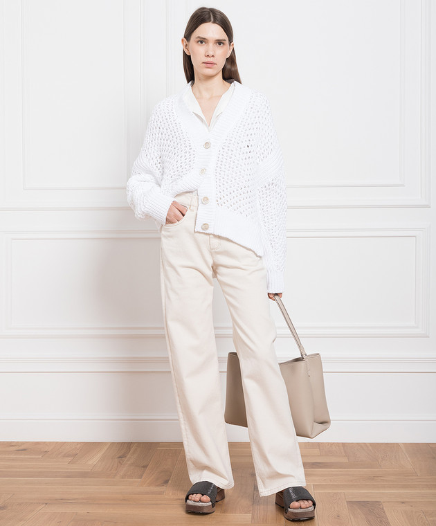 Brunello Cucinelli Белый кардиган M8E367516 изображение 2