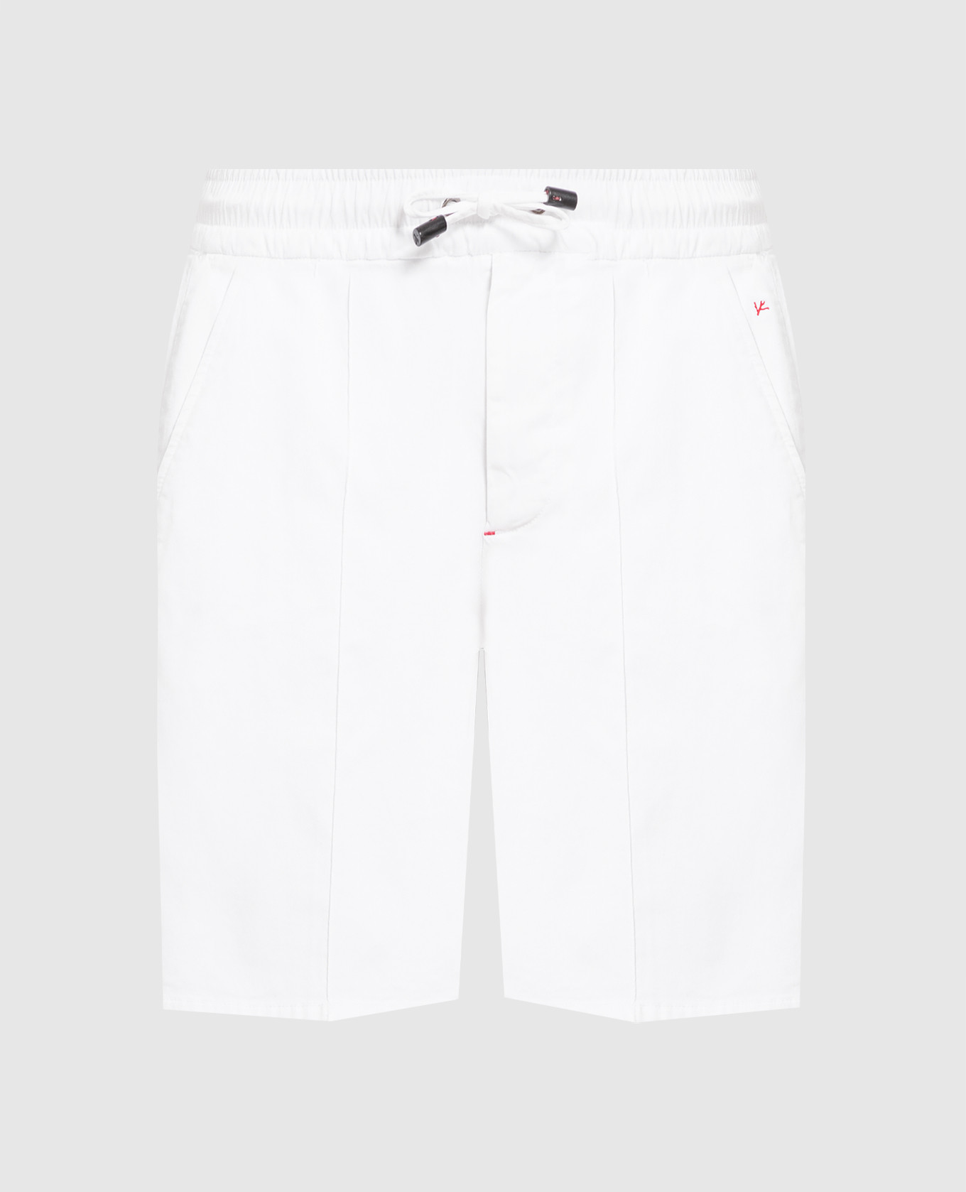 White shorts with logo embroidery
