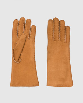 Caridei Коричневые замшевые перчатки 7006