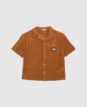 Dolce&Gabbana Детская коричневая рубашка с логотипом L4JS47G7I8Z812