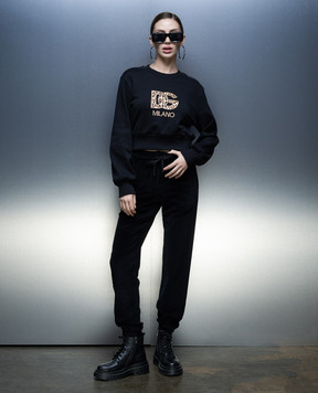 Dolce&Gabbana Чорні джогери з фактурним логотипом FTCZ3ZGDBZU