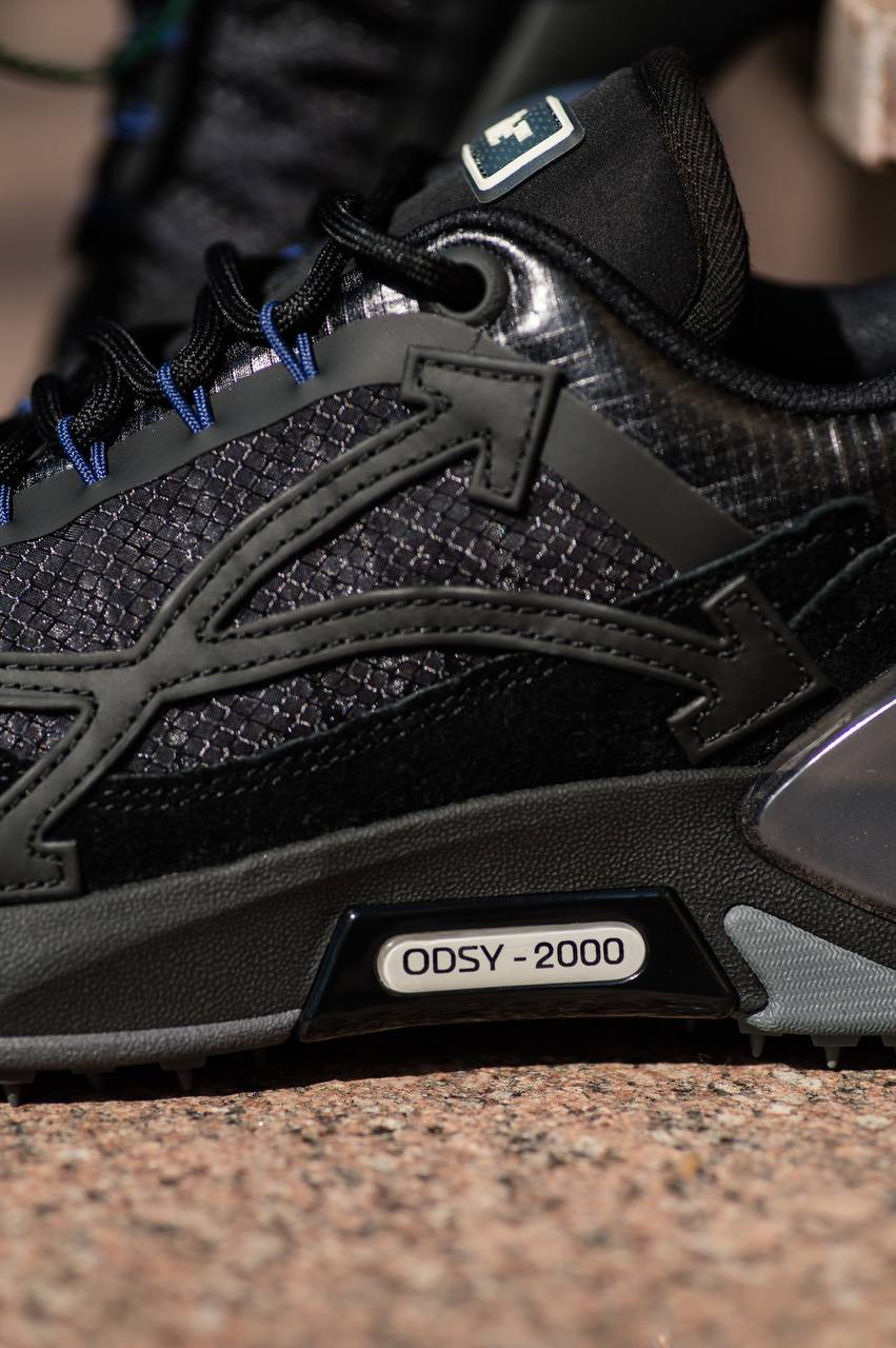 Off-White Черные комбинированные кроссовки ODSY 2000 OMIA190C99FAB003 изображение 6