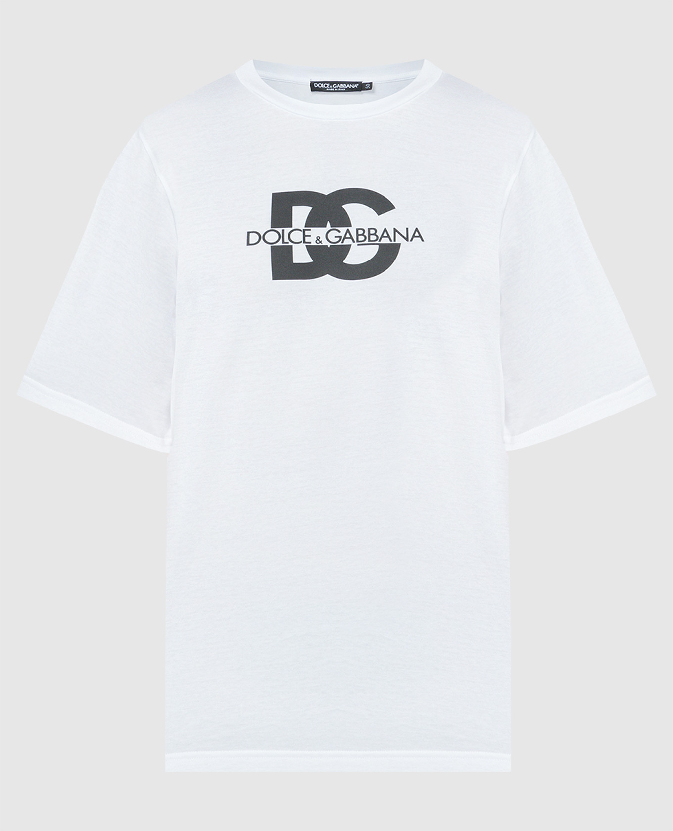 White t-shirt with monogram logo print