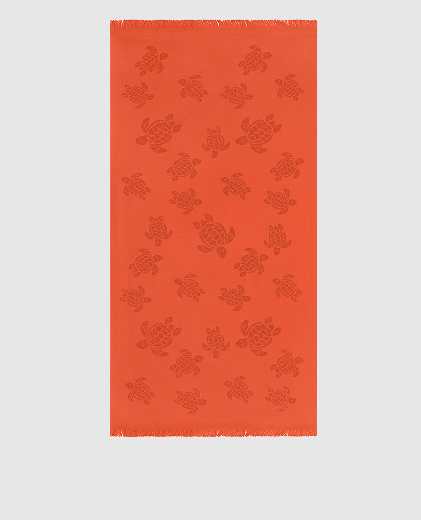 Orange Santah towel in textured pattern