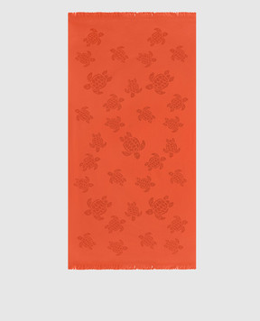 Vilebrequin Оранжевое полотенце Santah в фактурный узор STHU1201w
