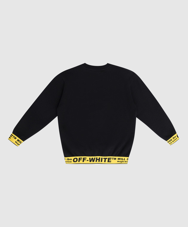 Off-White Children's black sweatshirt with logo print OBBA001S22FLE004 image 2