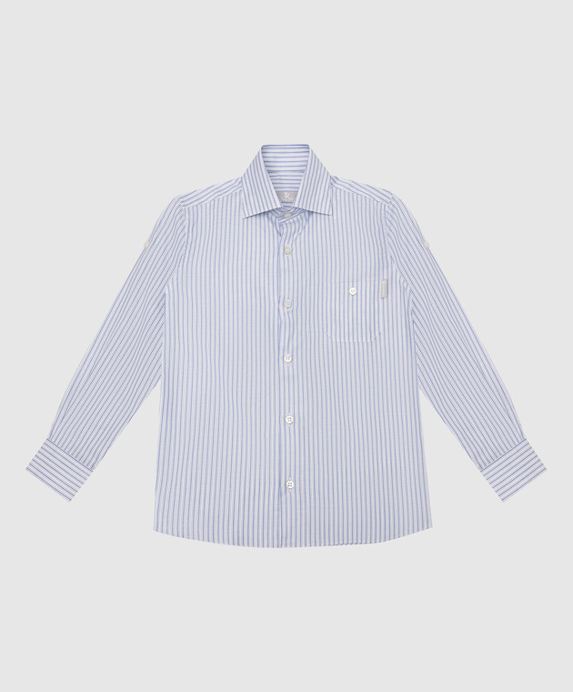 Stefano Ricci Children's white striped shirt YC003191LJ1707