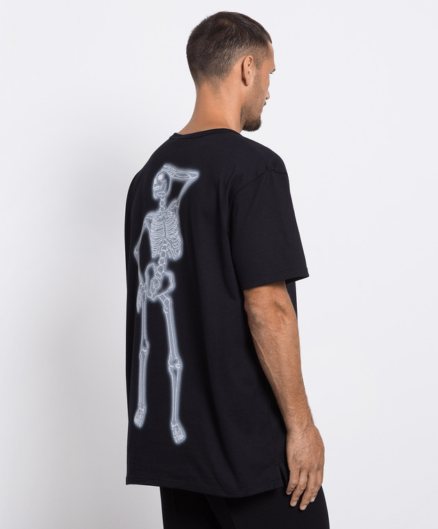 Alexander McQueen Black t-shirt with Skull logo print 750656QVZ07 image 4
