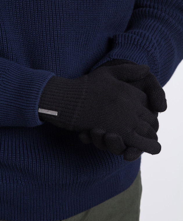 C2H4 Черные перчатки с логотипом SUAC032 изображение 2