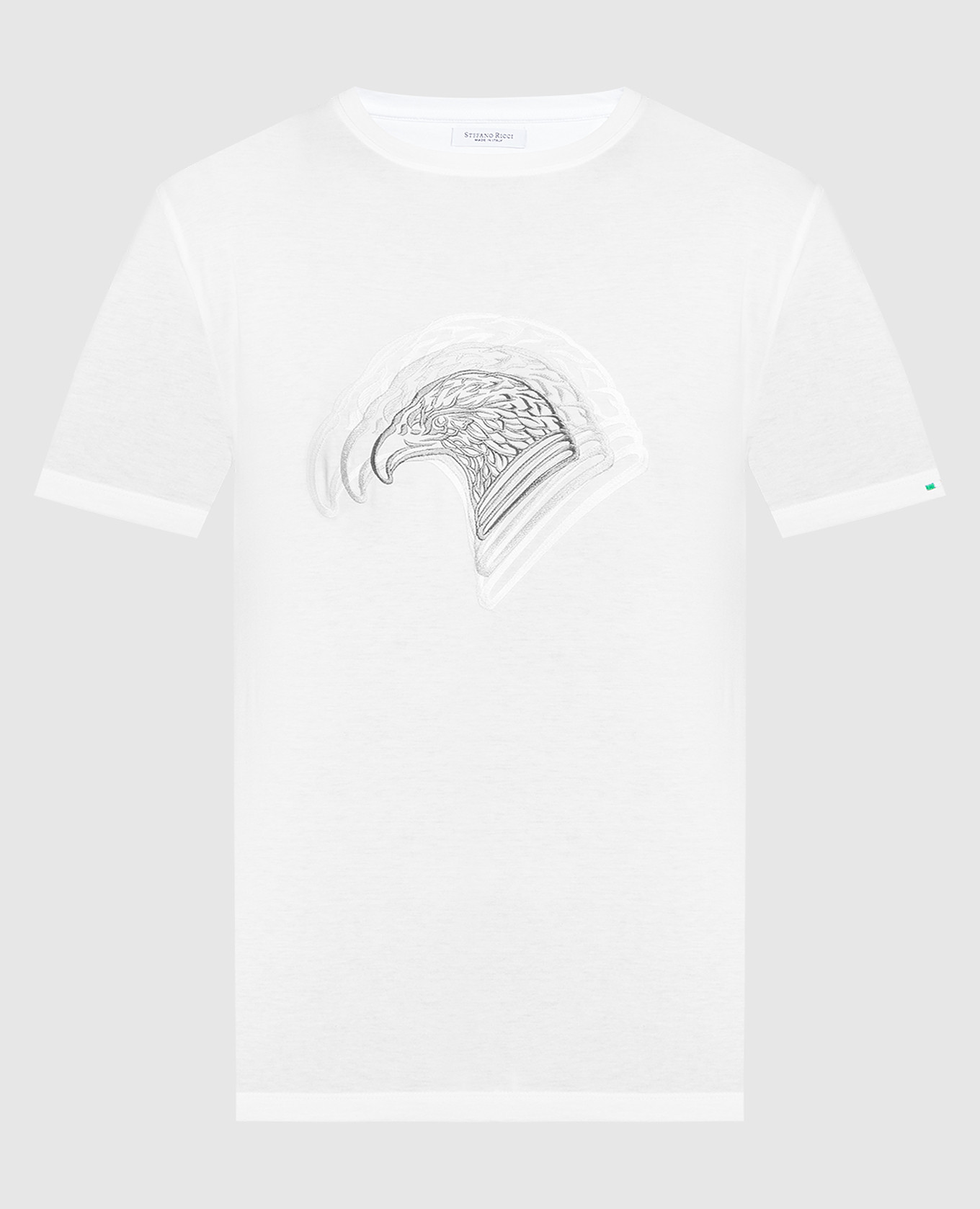 

Белая футболка с вышивкой логотипа, Белый, Футболки