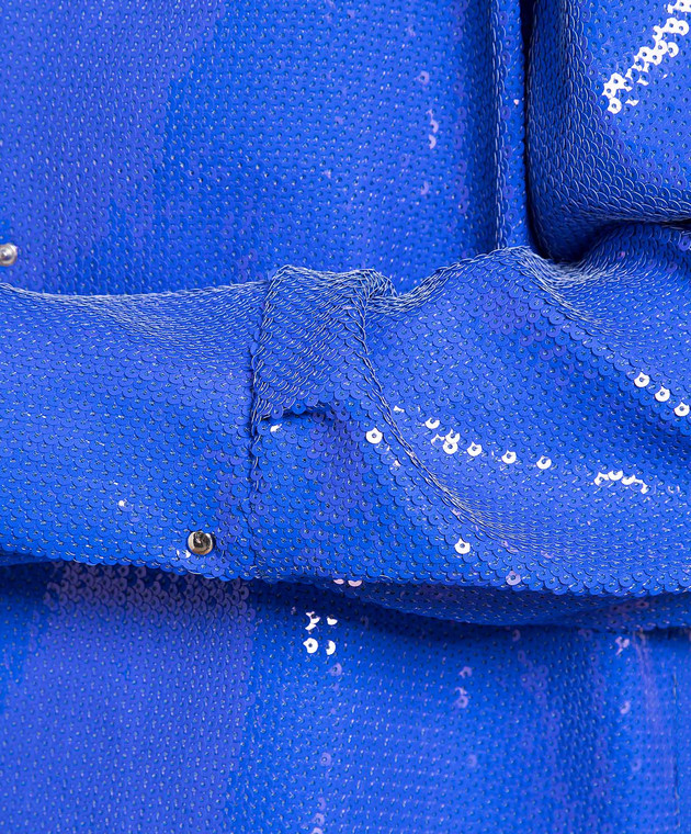 David Koma Blue shirt with sequins SS23DK23T image 5