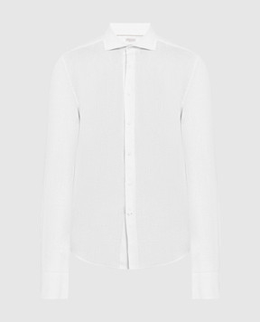 Brunello Cucinelli Белая рубашка из льна MB6080627