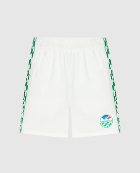 Casablanca Білі шорти Tennis Horizon Shell з фактурним логотипом MF23TR02903