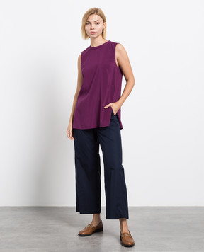 Brunello Cucinelli Фіолетовий топ із шовку MF948DA200