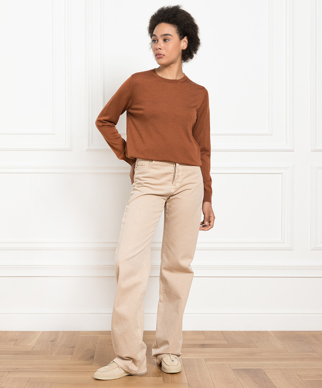 Babe Pay Pls Brown wool, silk and cashmere jumper MD9441318410R image 2