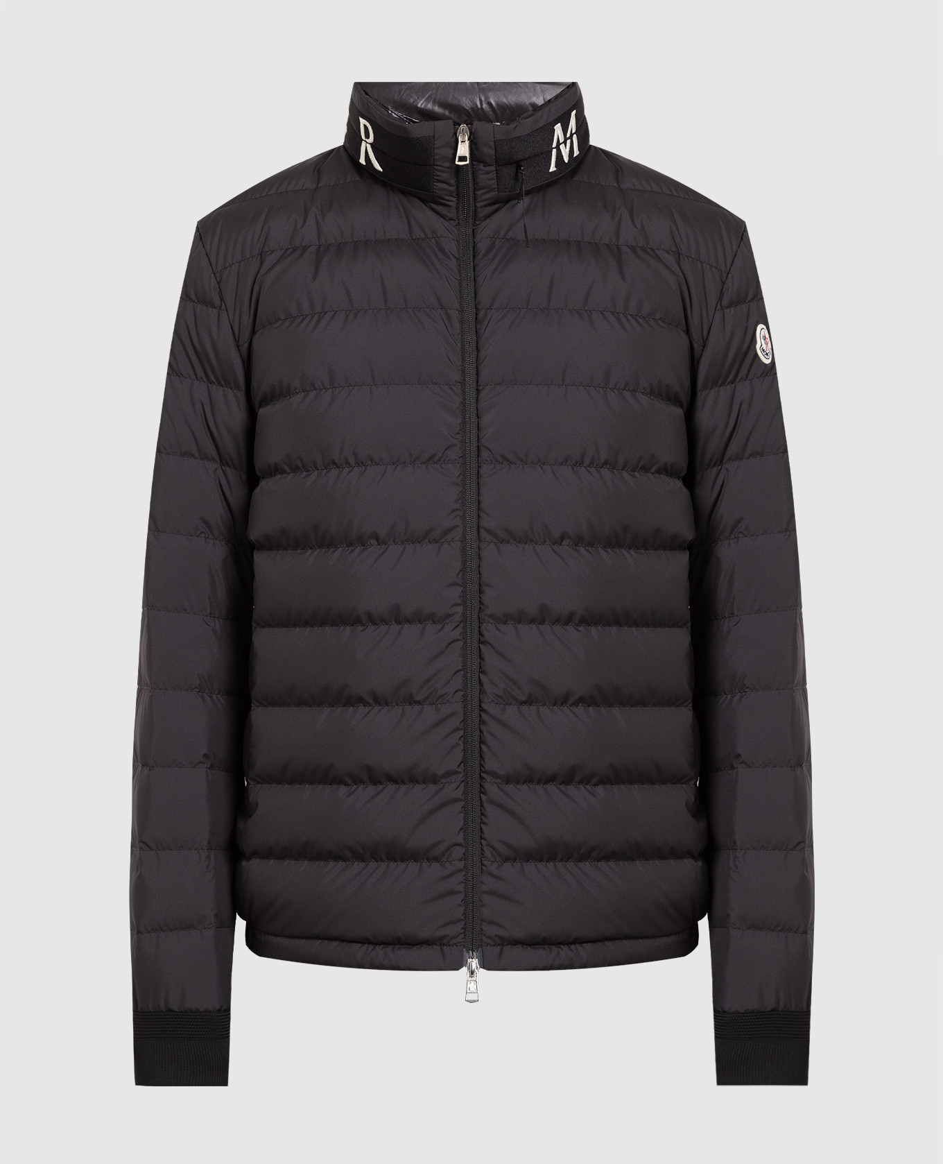 

Серый пуховик Akio с вышивкой логотипа, Пуховики