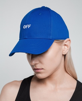 Off-White Синя кепка з логотипом OWLB044F23FAB005