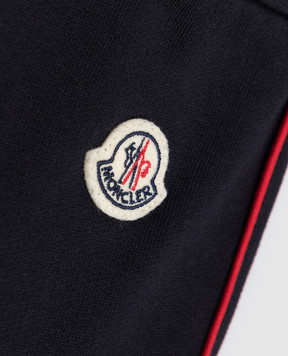 Moncler ENFANT Дитячі сині джогери з лампасами 8H00003809B312