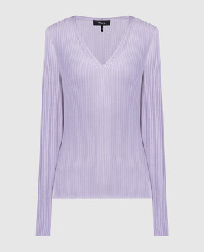 Theory Фиолетовый пуловер в рубчик N1216712