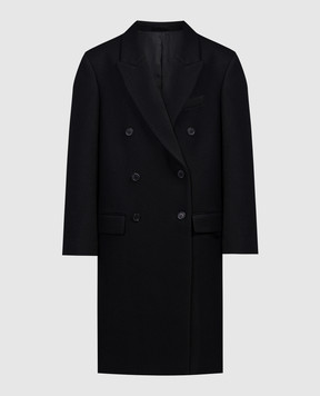 WARDROBE.NYC Чорне двубортне пальто з вовни W4030R09