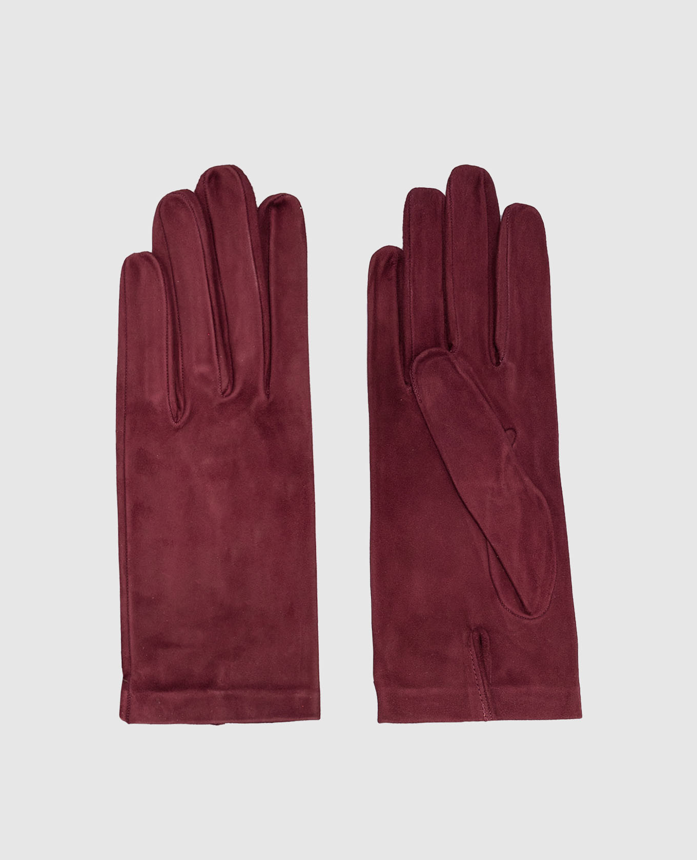 Burgundy suede gloves