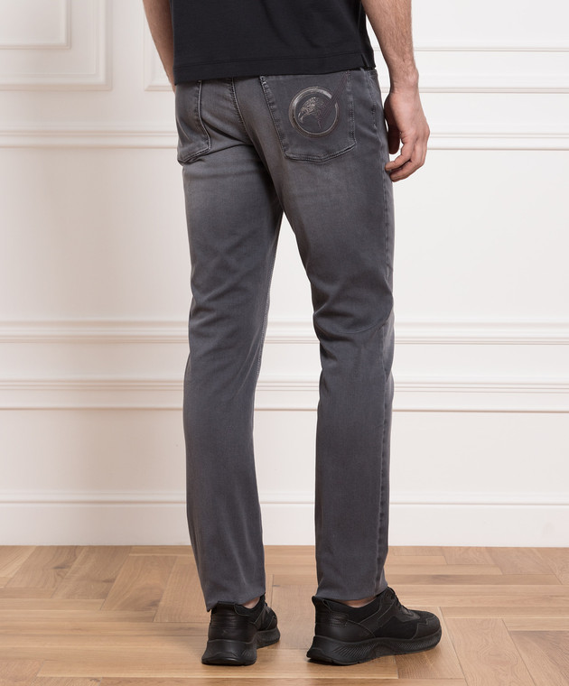 Stefano Ricci Gray logo jeans M8T32S2170TBKGDP image 4