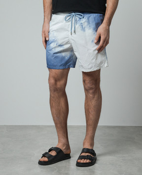 Vilebrequin Белые шорты для плавания TIE&DYE MOOU3B15