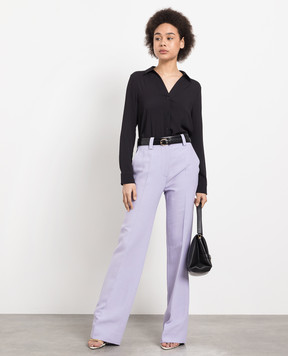 Victoria Beckham Фиолетовые брюки 1223WTR004476C