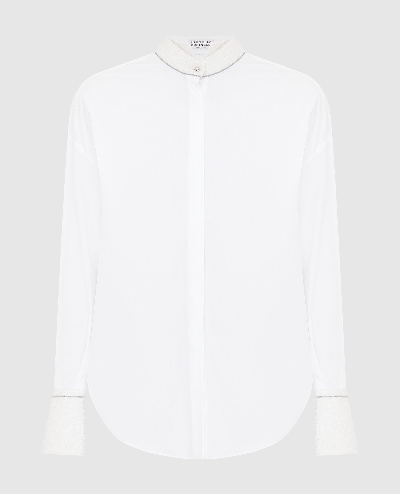 Белая рубашка с цепочками