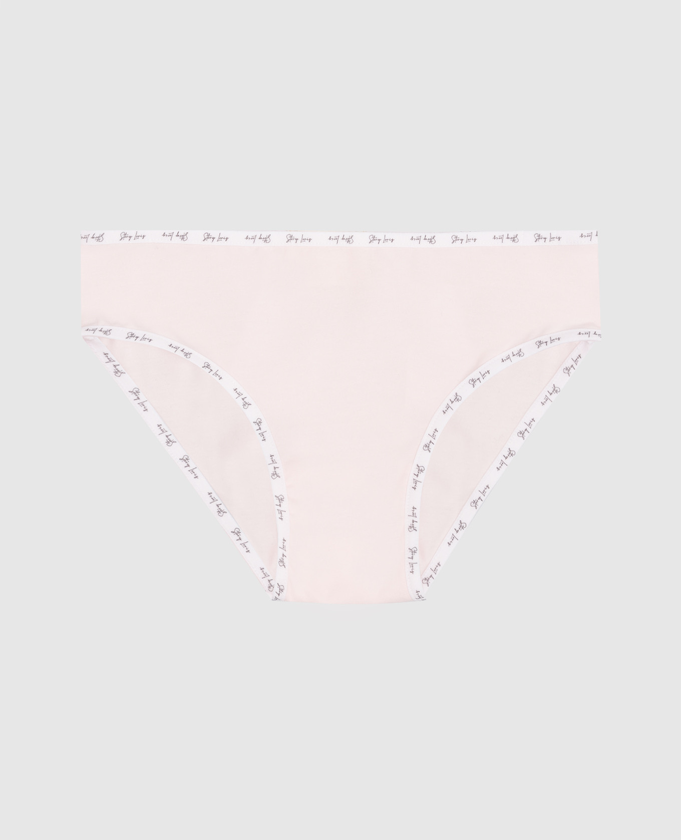 Baby pink briefs with logo