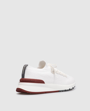 Brunello Cucinelli Белые кроссовки с фактурным логотипом MZUPMBO252