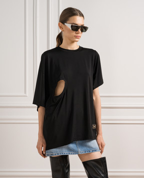 Dolce&Gabbana Чорна футболка з логотипом F8T21TFUGPS